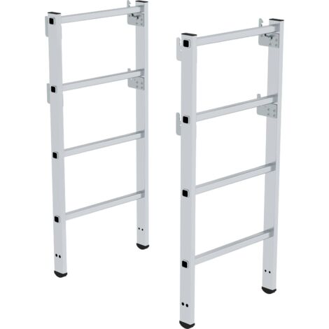 Günzburger Steigtechnik 2x Teleskopaufsatz Plattformleiter FlexxStep plus 2 Sprossen - 052520