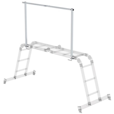 Günzburger Steigtechnik Aluminium-Geländer anklemmbar für Vielzweckleiter 4-teilig mit nivello-Traverse - 030305
