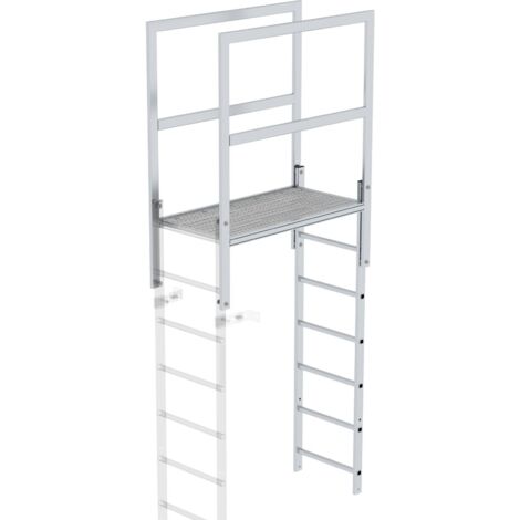 Günzburger Steigtechnik Attika-Überstieg Aluminium blank Länge 1.200 mm - 062183