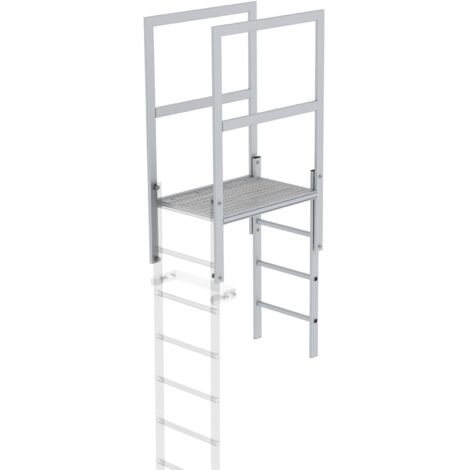Günzburger Steigtechnik Attika-Überstieg Aluminium eloxiert Länge 930 mm - 061181