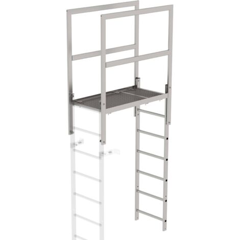 Günzburger Steigtechnik Attika-Überstieg Edelstahl Länge 1.400 mm  - 064184