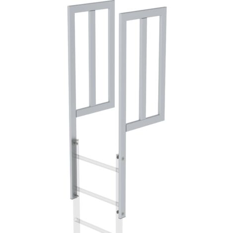 Günzburger Steigtechnik Ausstiegsholm mit Geländeransatz Aluminium eloxiert 1.585 mm - 061050