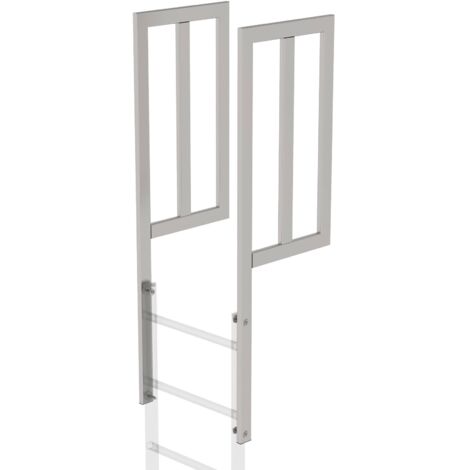 Günzburger Steigtechnik Ausstiegsholm mit Geländeransatz Edelstahl 1.585 mm - 068050