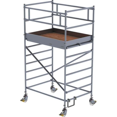 Günzburger Steigtechnik Echafaudage roulant 1,35 x 1,8 m avec plate-forme double Hauteur de plate-forme 2,35 m - 173235