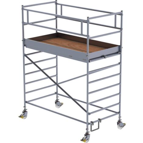 Günzburger Steigtechnik Echafaudage roulant 1,35 x 2,45 m avec plate-forme double Hauteur de plate-forme 2,35 m - 174235