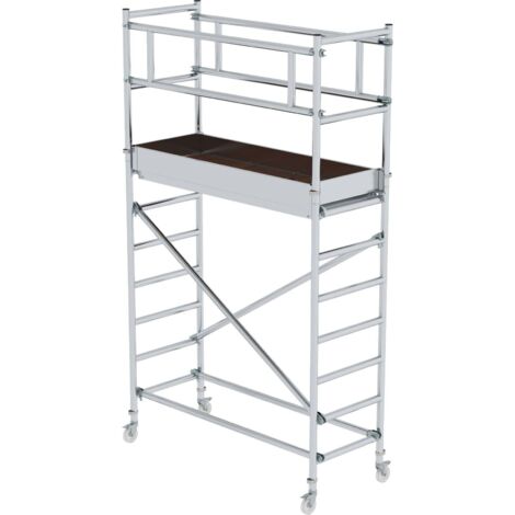 Günzburger Steigtechnik Echafaudage roulant standard 0,75 x 1,8 m Hauteur de plate-forme 2,2 m - 166220