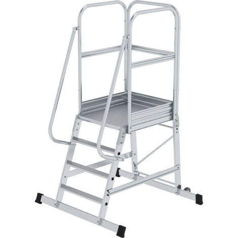 Günzburger Steigtechnik Echelle à plate-forme avec roulettes 4 marches - 303104