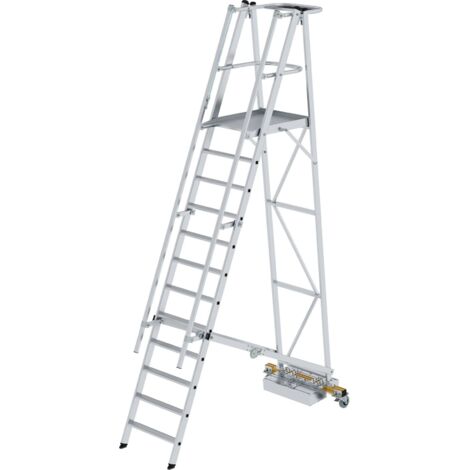 Günzburger Steigtechnik Echelle à plate-forme pliante avec châssis étroit 12 marches - 052712