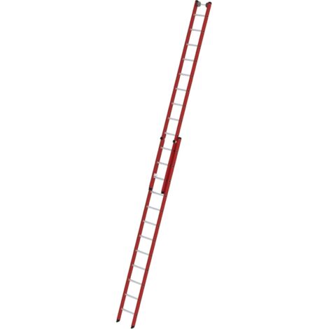 Günzburger Steigtechnik Echelle coulissante à échelons 2nombre de barreaux PRV/Alu sans traverse 2 x 12 barreaux - 035112