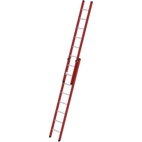 Günzburger Steigtechnik Echelle coulissante à échelons 2nombre de barreaux PRV/Alu sans traverse 2 x 8 barreaux - 035108