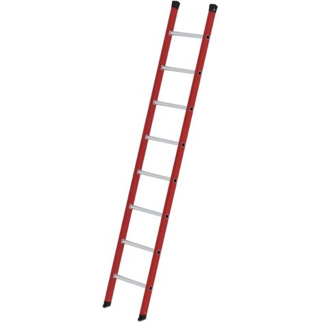 Günzburger Steigtechnik Echelle d'appui à échelons PRV/Alu sans traverse 8nombre de barreaux - 035008