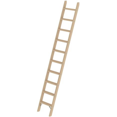 Günzburger Steigtechnik Echelle d'appui à marches en bois sans traverse 10 marches - 033710
