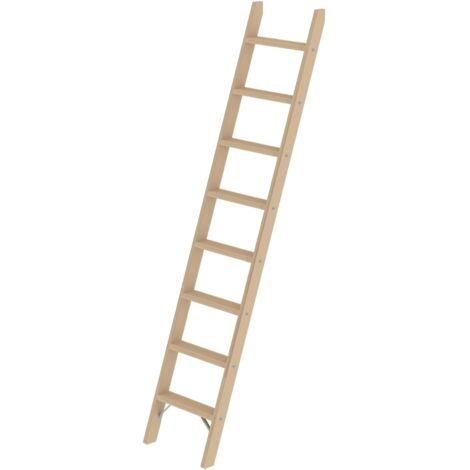 Günzburger Steigtechnik Echelle d'appui à marches en bois sans traverse 8 marches - 033708