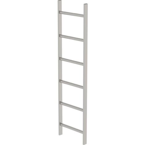 Günzburger Steigtechnik Echelle de cuvette acier inoxydable V4A 400 mm de largeur intérieure 6 échelons - 063006