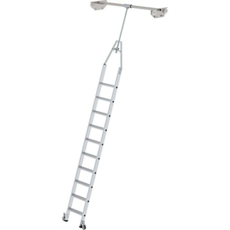 Günzburger Steigtechnik Echelle de rayonnage à marches pivotante pour rayonnage double 10 marches - 044510