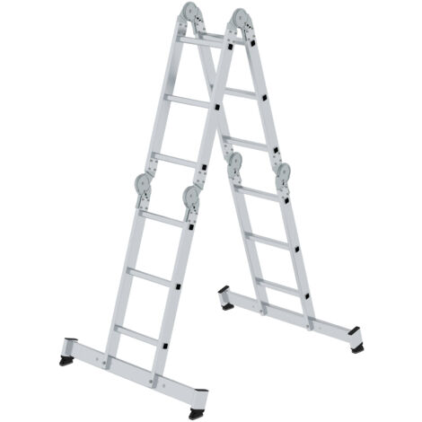 Günzburger Steigtechnik Echelle multi-usages 4nombre de barreaux avec traverse nivello 4 x 3 barreaux - 031312