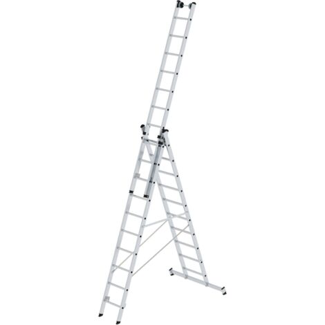 Günzburger Steigtechnik Echelle polyvalente 3nombre avec traverse nivello et roulettes murales 3 x 10nombre de barreaux - 033310