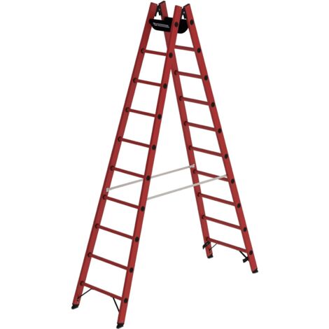 Günzburger Steigtechnik Escabeau à barreaux GFK 2 x 10 barreaux - 036410