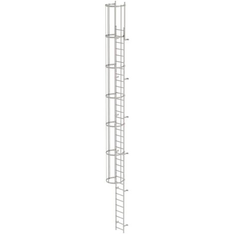 Günzburger Steigtechnik Escabeau à une marche avec protection dorsale (construction) Acier inoxydable 10,72 m - 530125