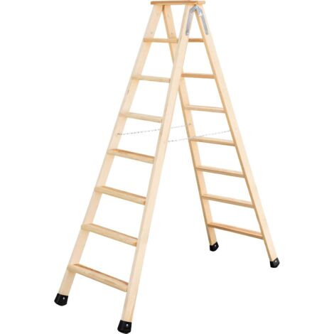 Günzburger Steigtechnik Escabeau double accès bois 2 x 8 marches - 033816