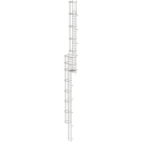 Günzburger Steigtechnik Escabeau multidirectionnel avec protection dorsale (construction) Acier inoxydable 17,16 m - 530160