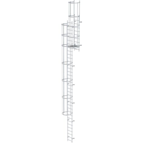 Günzburger Steigtechnik Escabeau multidirectionnel avec protection dorsale (construction) aluminium brut 11,84 m - 510130