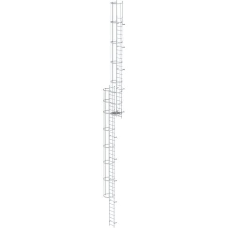 Günzburger Steigtechnik Escabeau multidirectionnel avec protection dorsale (construction) Aluminium nu 17,16 m - 510160