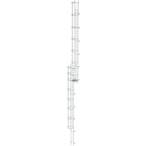 Günzburger Steigtechnik Escabeau multidirectionnel avec protection dorsale (construction) Aluminium nu 19,12 m - 510170