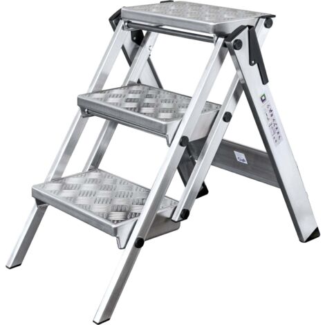 Günzburger Steigtechnik ML Marchepied compact aluminium 3 marches - 054203