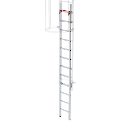 Günzburger Steigtechnik Notabstiegsleiter Alu-blank 12 Sprossen für Steigleitern - 062446