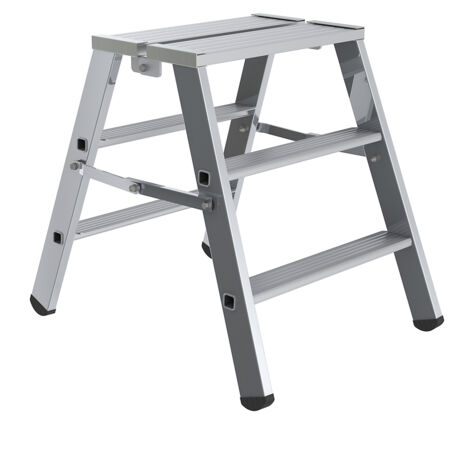 Günzburger Steigtechnik Plate-forme pliante accessible des deux côtés 2 x 3 marches - 050095