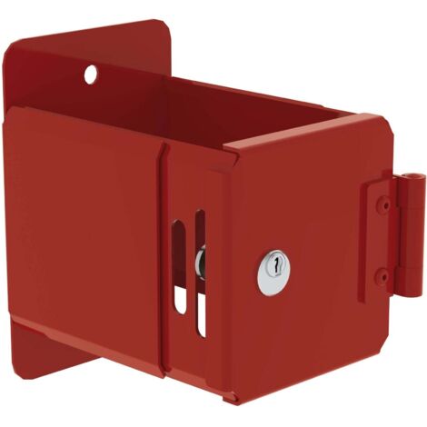 Günzburger Steigtechnik Porte-échelle revêtu par poudre RAL 3000 avec serrure CL1 - 019840