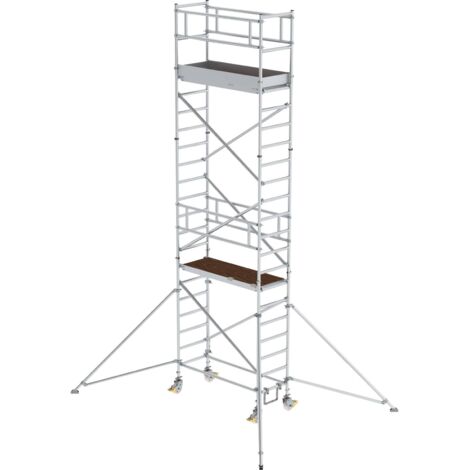 Günzburger Steigtechnik Rollgerüst 0,75 x 1,8 m mit Ausleger Plattformhöhe 5,35 m - 154546