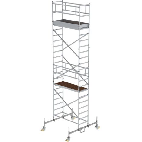 Günzburger Steigtechnik Rollgerüst 0,75 x 1,8 m mit Fahrbalken Plattformhöhe 5,45 m - 154545