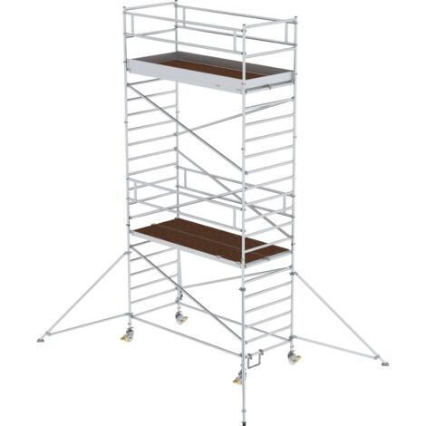Günzburger Steigtechnik Rollgerüst 1,35 x 3 m mit Ausleger &amp Doppel-Plattform Plattformhöhe 5,35 m - 169535