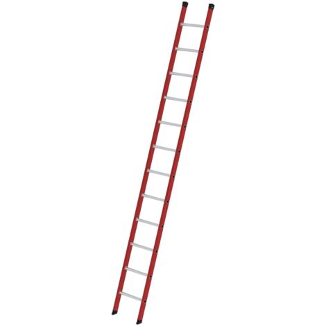 Günzburger Steigtechnik Sprossen-Anlegeleiter GFK/Alu ohne Traverse 12 Sprossen - 035012