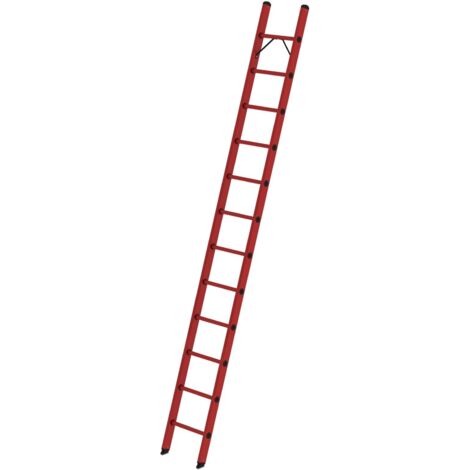 Günzburger Steigtechnik Sprossen-Anlegeleiter GFK ohne Traverse 12 Sprossen - 036012