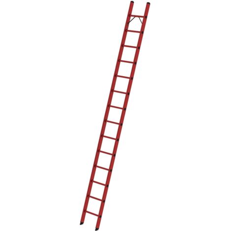 Günzburger Steigtechnik Sprossen-Anlegeleiter GFK ohne Traverse 14 Sprossen - 036014