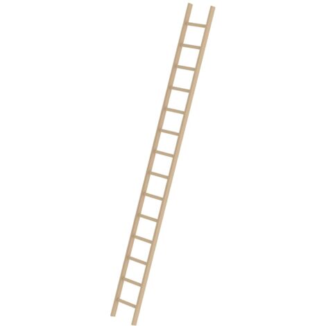 Günzburger Steigtechnik Sprossen-Anlegeleiter Holz ohne Traverse 14 Sprossen - 033114
