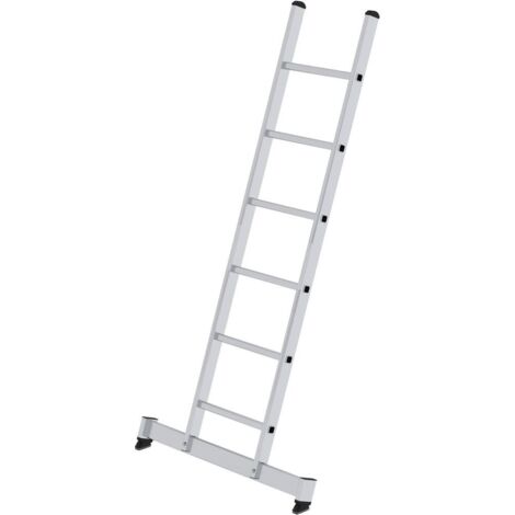 Günzburger Steigtechnik Sprossen-Anlegeleiter mit nivello-Traverse 6 Sprossen - 010306