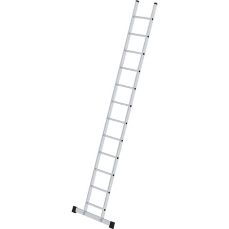 Günzburger Steigtechnik Sprossen-Anlegeleiter mit Standard-Traverse 12 Sprossen - 010112