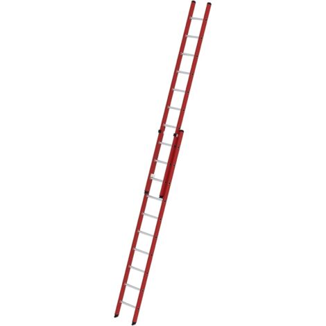 Günzburger Steigtechnik Sprossen-Schiebeleiter 2tlg. GFK/Alu ohne Traverse 2 x 10 Sprossen - 035110