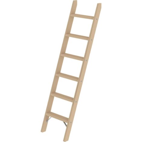 Günzburger Steigtechnik Stufen-Anlegeleiter Holz ohne Traverse 6 Stufen - 033706