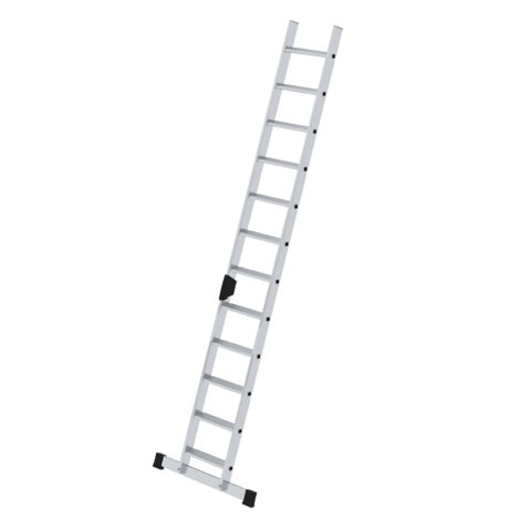 Günzburger Steigtechnik Stufen-Anlegeleiter mit Standard-Traverse 12 Stufen - 040612