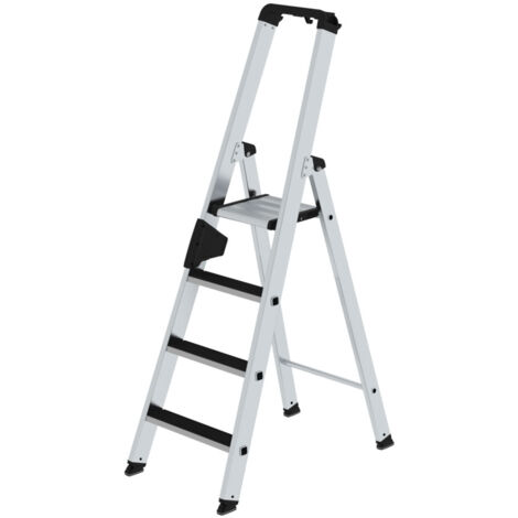 Günzburger Steigtechnik Stufen-Stehleiter einseitig begehbar mit clip-step 4 Stufen - 041504