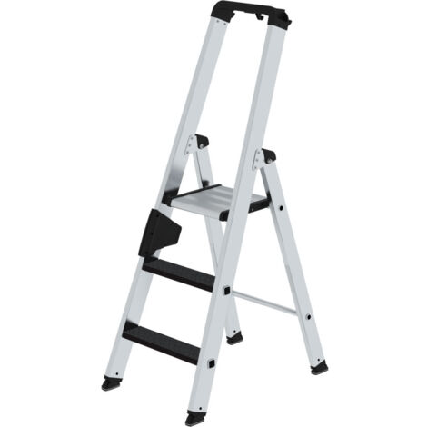 Günzburger Steigtechnik Stufen-Stehleiter einseitig begehbar mit clip-step R13 3 Stufen - 041623