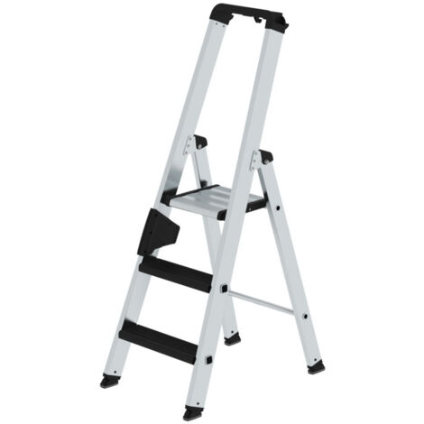 Günzburger Steigtechnik Stufen-Stehleiter einseitig begehbar mit clip-step relax 3 Stufen - 042103