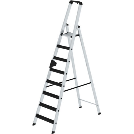 Günzburger Steigtechnik Stufen-Stehleiter einseitig begehbar mit clip-step relax 8 Stufen - 042108