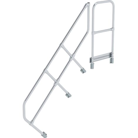 Günzburger Steigtechnik zweiter Handlauf für Treppe mit Plattform 45° mit 6 Stufen - 600506