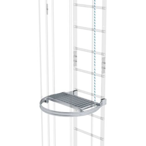 Günzburger Steigtechnik Zwischenplattform klappbar 600 x 300 mm Aluminium blank - 062960
